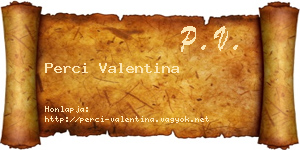 Perci Valentina névjegykártya
